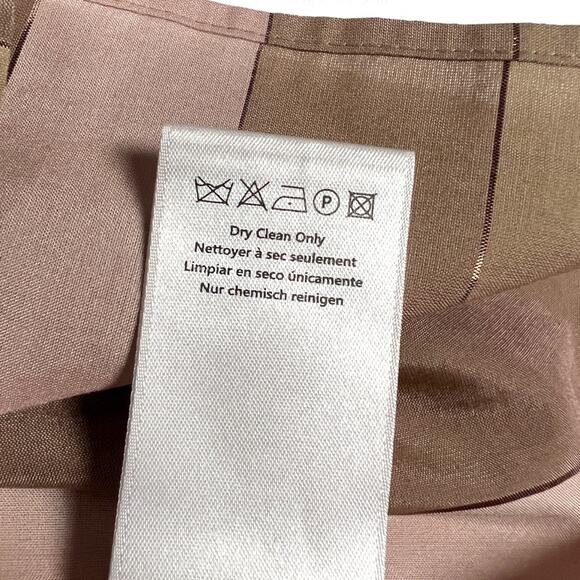 Rachel Zoe Blouse Striped Tassel Tie Front Top Brown Tan Cream Women's‎ 2 Shirt - Picture 8 of 14